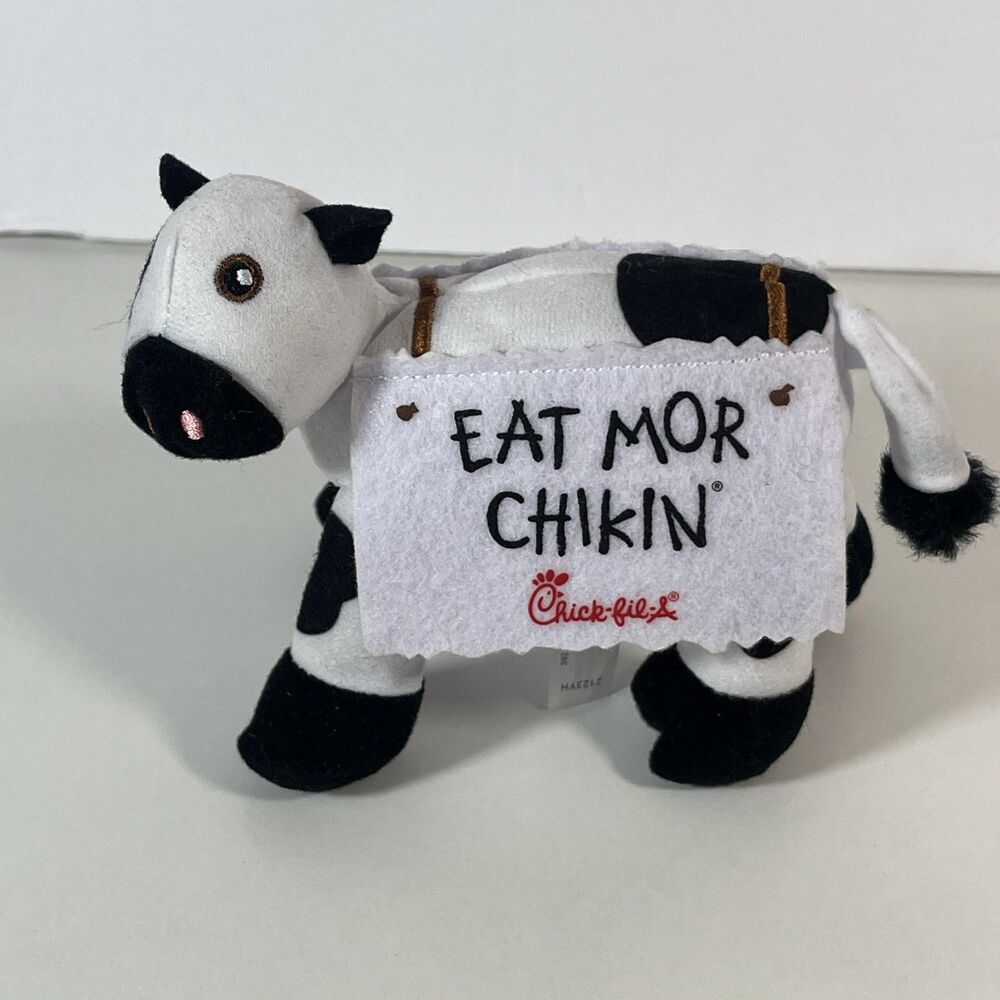 Chick-Fil-A Promo “Eat Mor Chikin” Advertising Sign Mini 5” Cow Plush